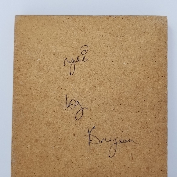 Kachina Sand Tile Wall Art Painting Yei Unframed Signed Native American 6 X 4" - Picture 7 of 13